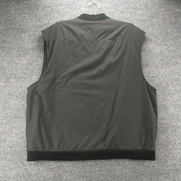 The Broadmoor Men's Zip Up Vest Black Large Fleece Lined Pockets - Picture 7 of 13